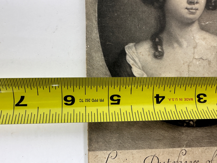 Just Added - Antique 1677 Mezzotint Portrait Print Of Louise-Renee De Keroualle, Duchess of Portsmouth; After Sir Peter Lely - Print Made By Abraham Blooteling 5.5 X 7.5 [Photo 12]