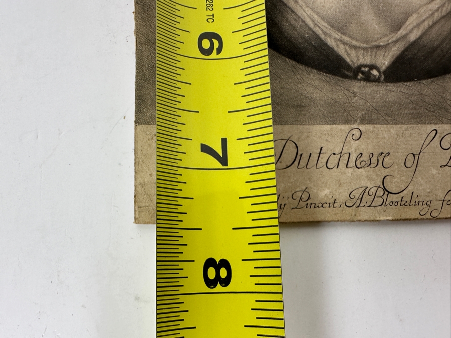 Just Added - Antique 1677 Mezzotint Portrait Print Of Louise-Renee De Keroualle, Duchess of Portsmouth; After Sir Peter Lely - Print Made By Abraham Blooteling 5.5 X 7.5 [Photo 13]