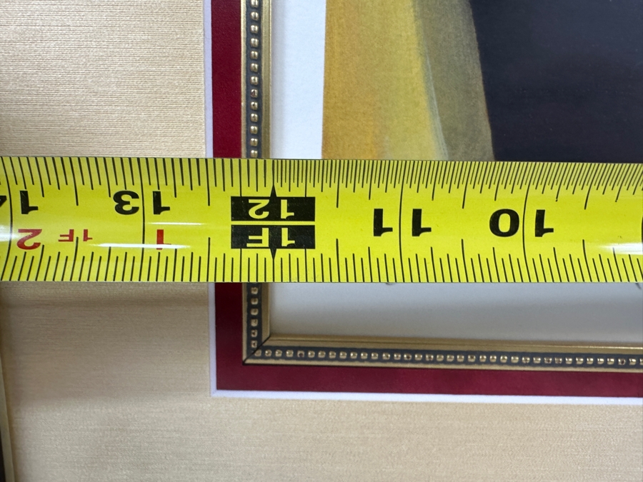 Just Added - Sandra Jones Campbell Artist Hand Signed Print Titled 'Cowgirl In Paris' 12 X 15 Framed 25.5 X 27.5 [Photo 9]