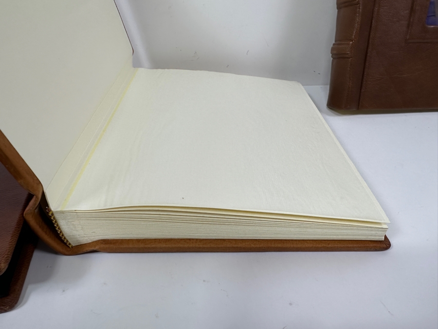 Just Added - (3) New Handmade Italian Leather Photo Albums Diaries Notebooks Scrapbooks By Daisy Arts (1) 9.5 X 12 & (2) 8.5 X 10 Retails $300+ [Photo 10]