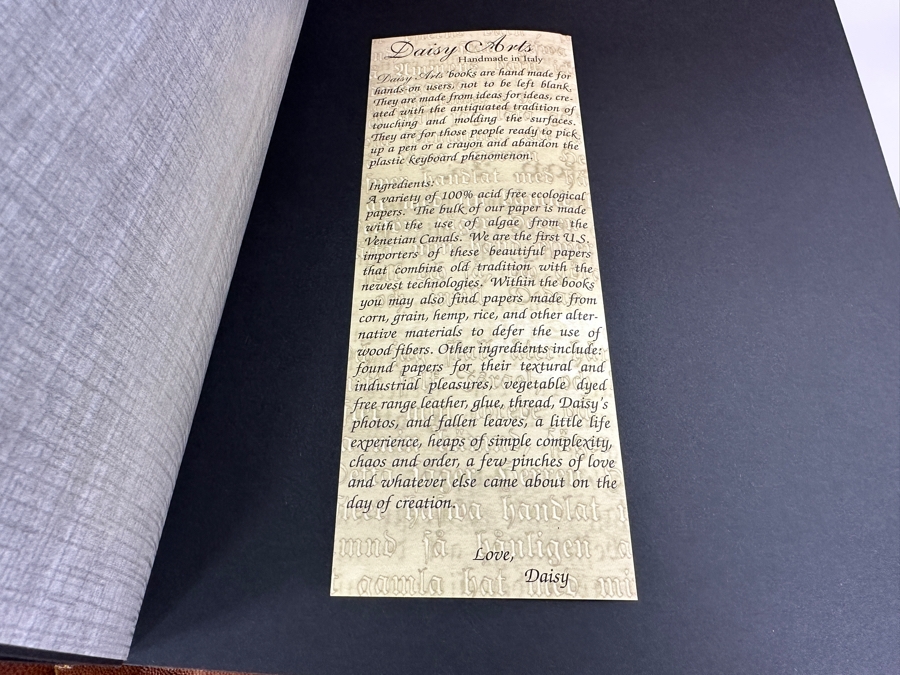 Just Added - (3) New Handmade Italian Leather Photo Albums Diaries Notebooks Scrapbooks By Daisy Arts (1) 9.5 X 12 & (2) 8.5 X 10 Retails $300+ [Photo 8]