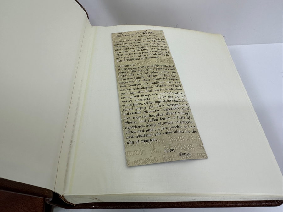 Just Added - (3) New Handmade Italian Leather Photo Albums Diaries Notebooks Scrapbooks By Daisy Arts (1) 9.5 X 12 & (2) 8.5 X 10 Retails $300+ [Photo 11]