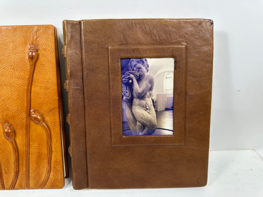 Just Added - (3) New Handmade Italian Leather Photo Albums Diaries Notebooks Scrapbooks By Daisy Arts (1) 9.5 X 12 & (2) 8.5 X 10 Retails $300+ [Photo 5]