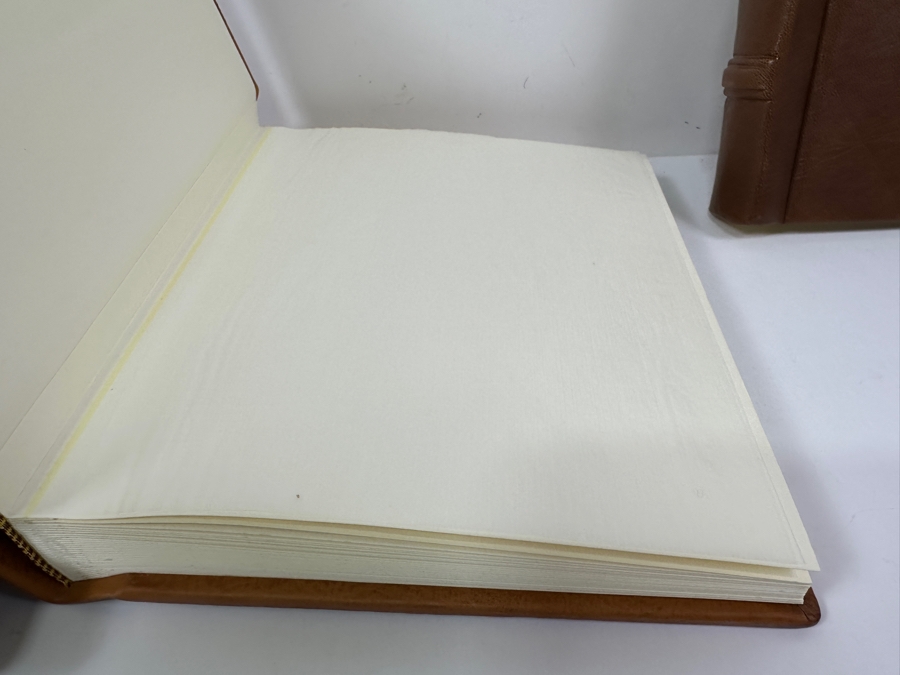 Just Added - (3) New Handmade Italian Leather Photo Albums Diaries Notebooks Scrapbooks By Daisy Arts (1) 9.5 X 12 & (2) 8.5 X 10 Retails $300+ [Photo 9]