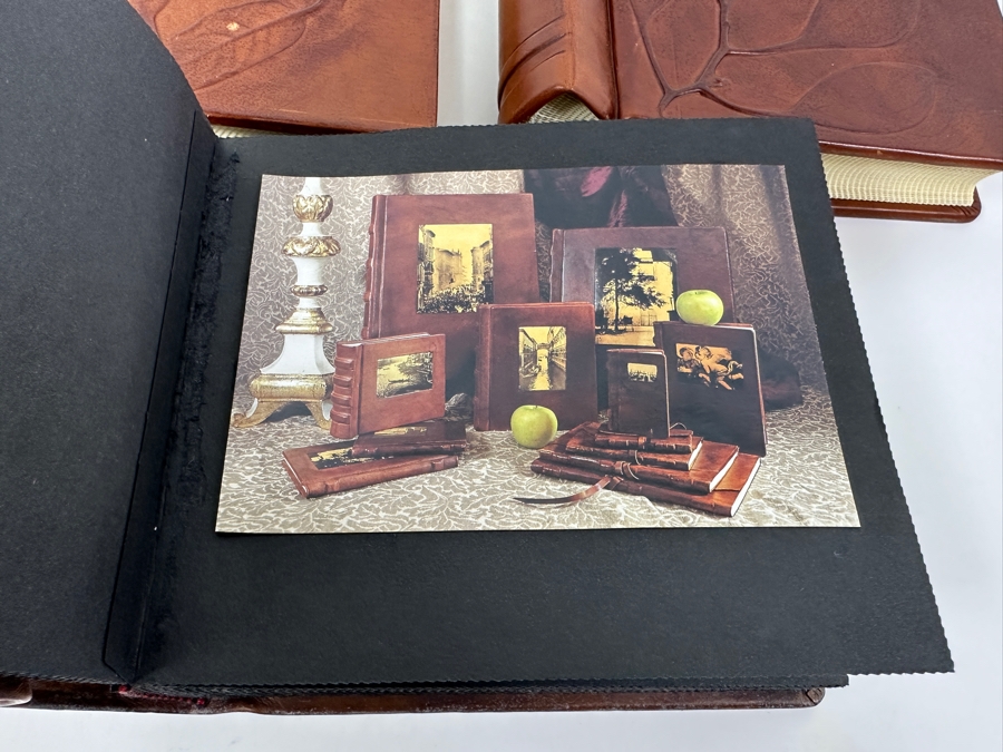Just Added - (3) New Handmade Italian Leather Diaries Notebooks Scrapbooks By Daisy Arts 8 X 7 Retails $300+ [Photo 12]