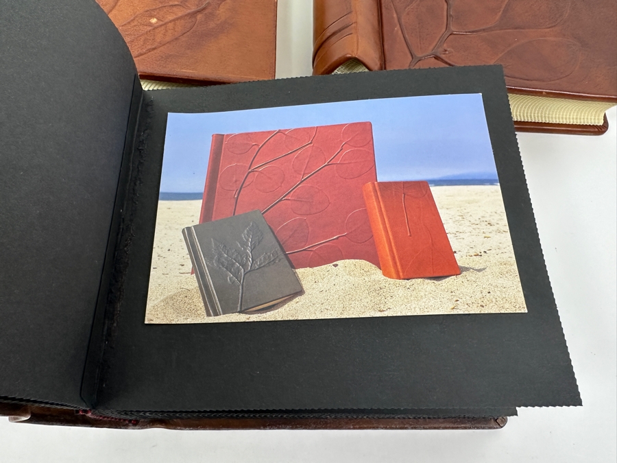 Just Added - (3) New Handmade Italian Leather Diaries Notebooks Scrapbooks By Daisy Arts 8 X 7 Retails $300+ [Photo 10]
