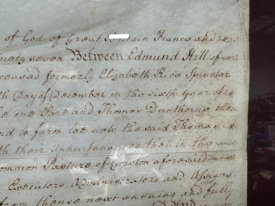 Just Added - Antique 1797 English George III Reign Indenture Framed 40 X 33.5 [Photo 10]