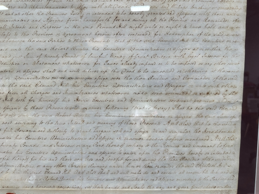 Just Added - Antique 1797 English George III Reign Indenture Framed 40 X 33.5 [Photo 17]