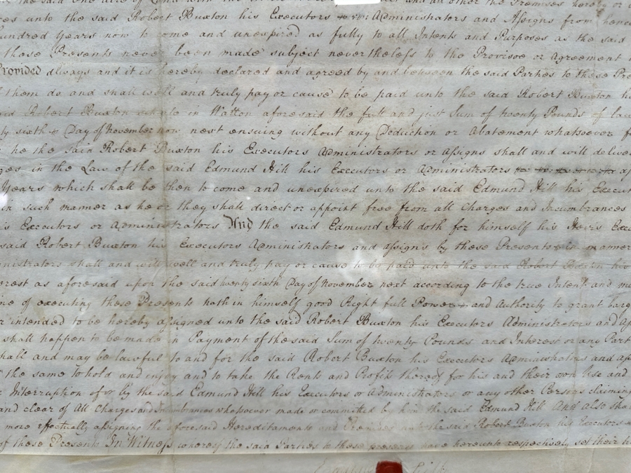 Just Added - Antique 1797 English George III Reign Indenture Framed 40 X 33.5 [Photo 16]