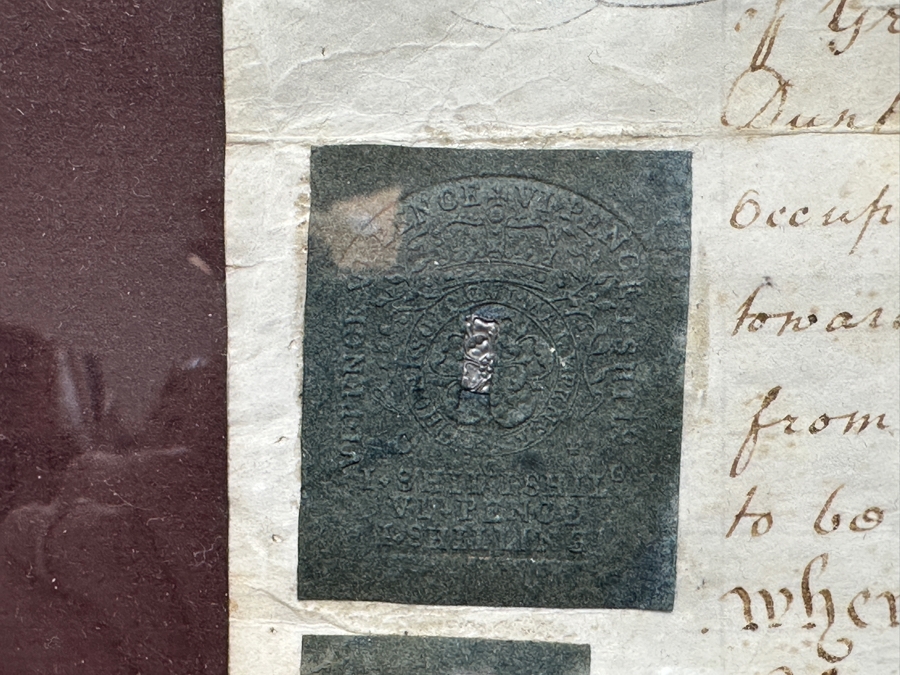 Just Added - Antique 1797 English George III Reign Indenture Framed 40 X 33.5 [Photo 5]