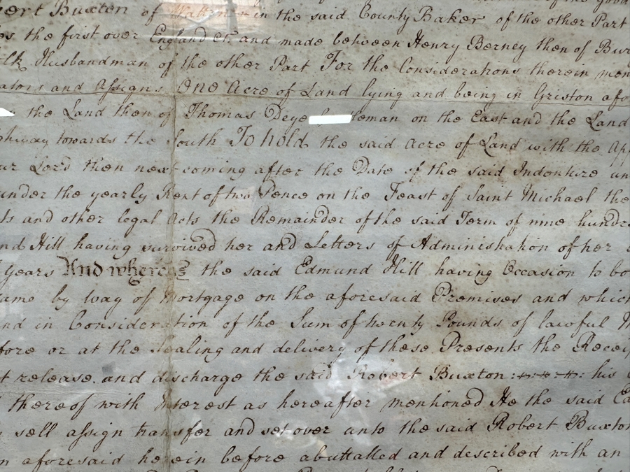 Just Added - Antique 1797 English George III Reign Indenture Framed 40 X 33.5 [Photo 12]