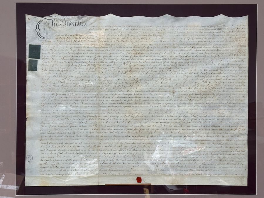 Just Added - Antique 1797 English George III Reign Indenture Framed 40 X 33.5 [Photo 1]