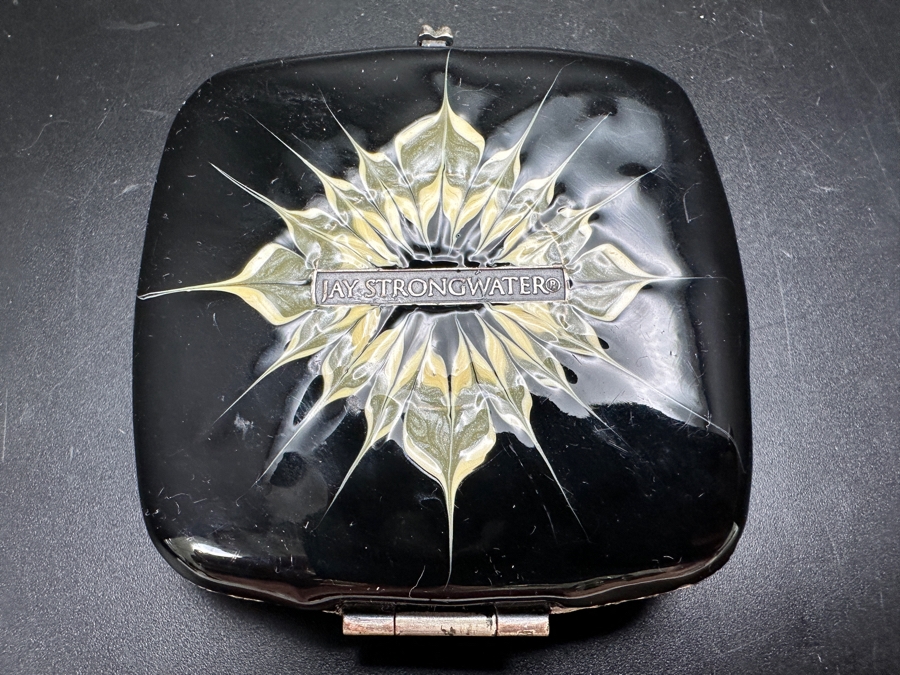 Just Added - Jay Strongwater Art Deco Double Mirror Folding Compact [Photo 3]