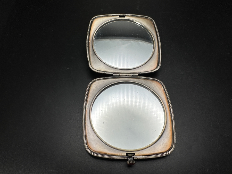 Just Added - Jay Strongwater Art Deco Double Mirror Folding Compact [Photo 4]