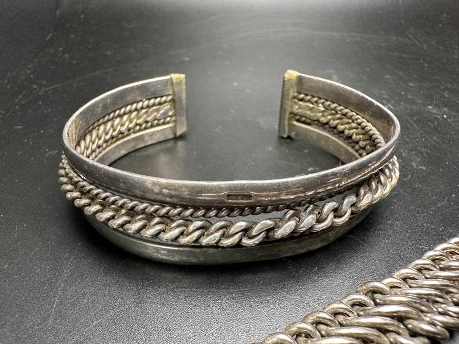 Just Added - Sterling Silver / Bedouin Silver Bracelets 53.4g [Photo 4]