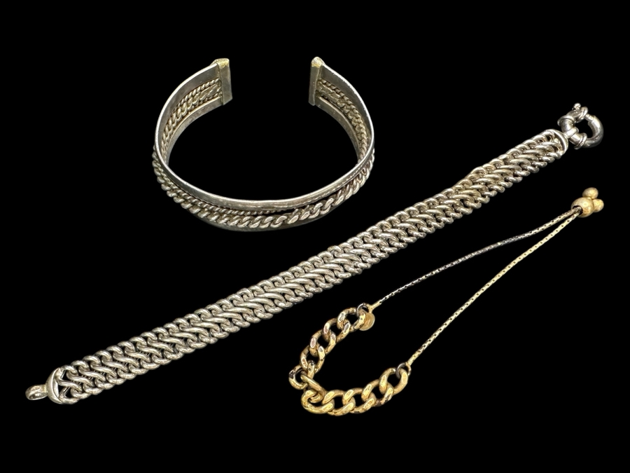 Just Added - Sterling Silver / Bedouin Silver Bracelets 53.4g [Photo 1]