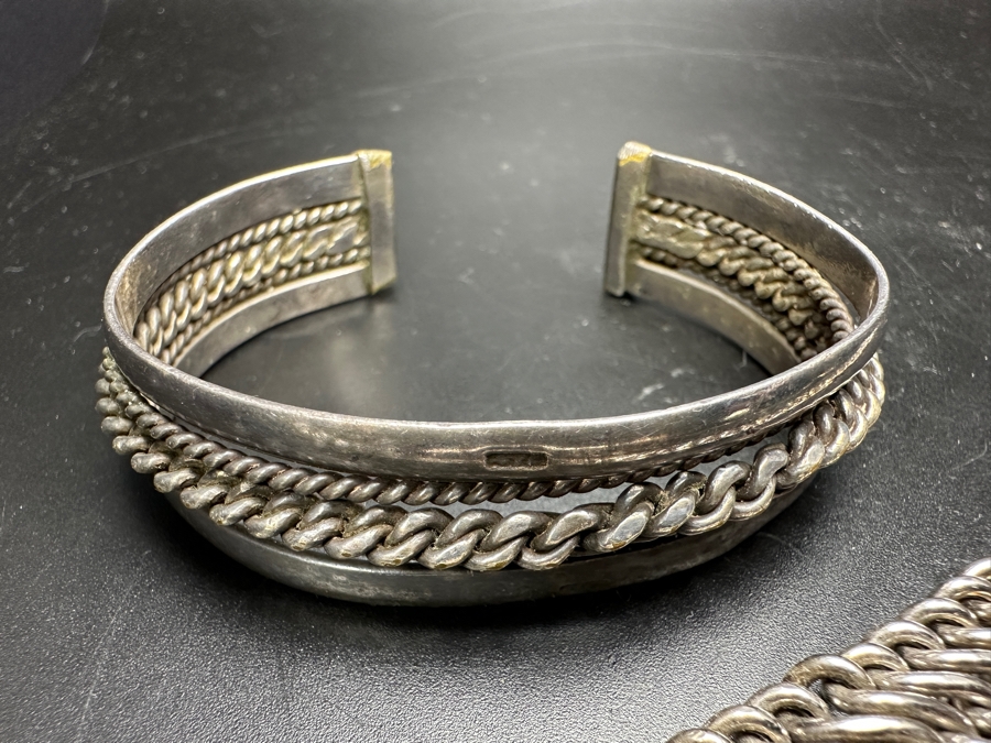 Just Added - Sterling Silver / Bedouin Silver Bracelets 53.4g [Photo 3]