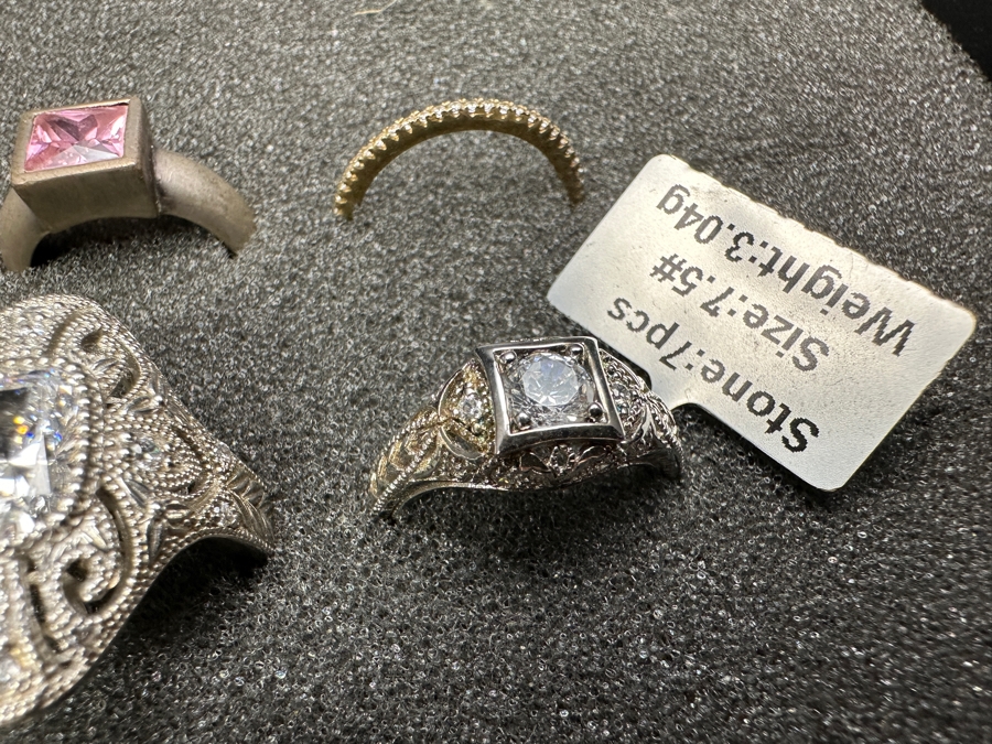 Just Added - (9) Sterling Silver Rings 44.1g [Photo 7]