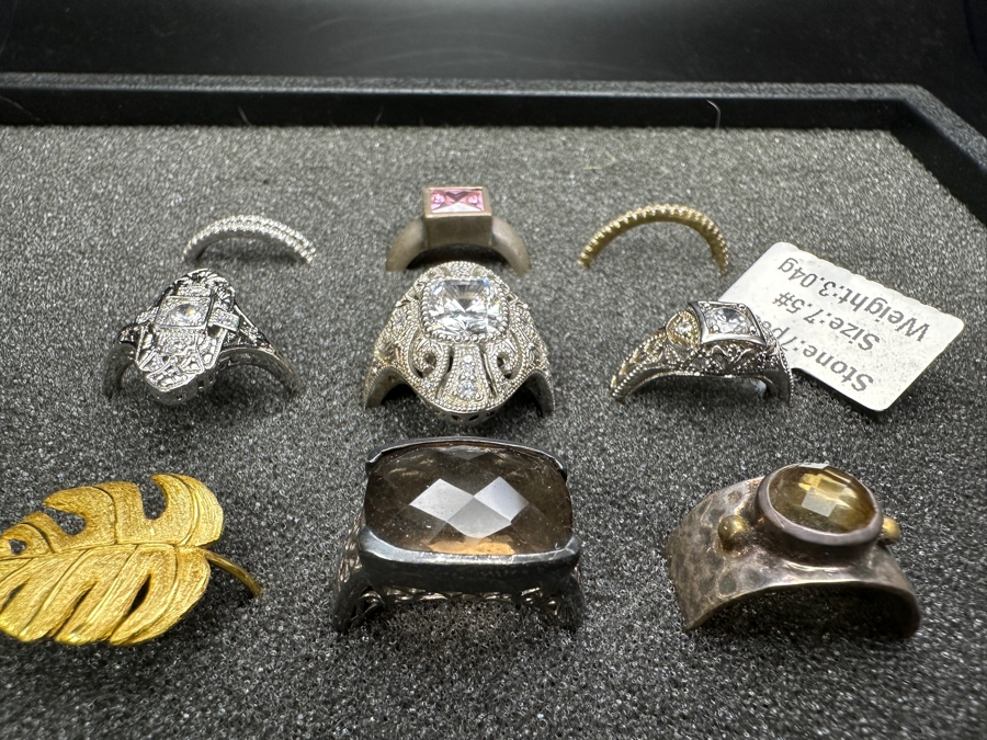 Just Added - (9) Sterling Silver Rings 44.1g [Photo 15]