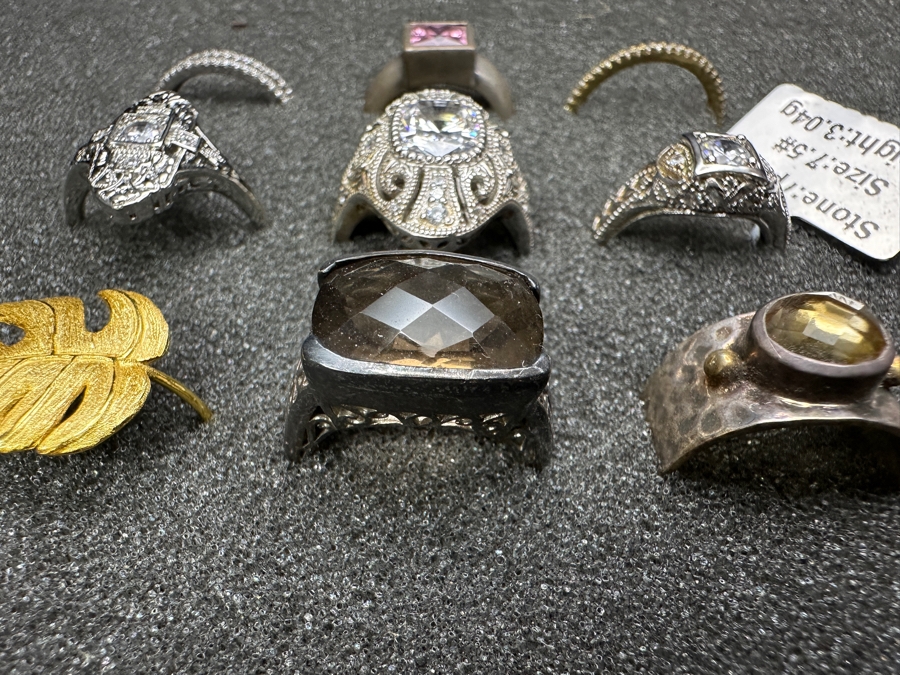 Just Added - (9) Sterling Silver Rings 44.1g [Photo 10]