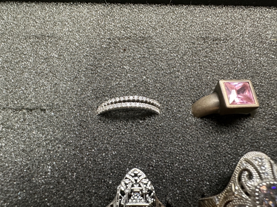 Just Added - (9) Sterling Silver Rings 44.1g [Photo 13]