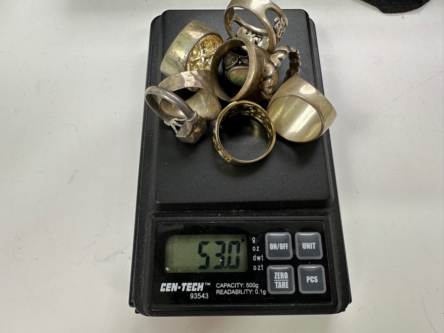 Just Added - (9) Sterling Silver Rings 53g [Photo 13]