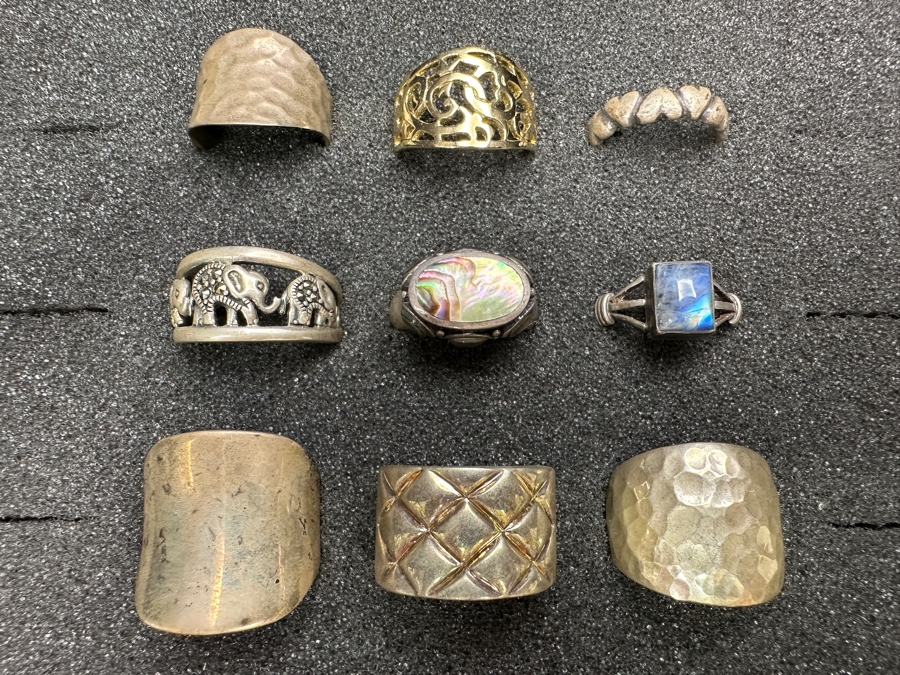 Just Added - (9) Sterling Silver Rings 53g [Photo 2]