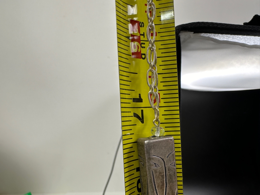 Just Added - Sterling Silver 34” Necklace With Sterling Silver Face Pendant 12g [Photo 7]