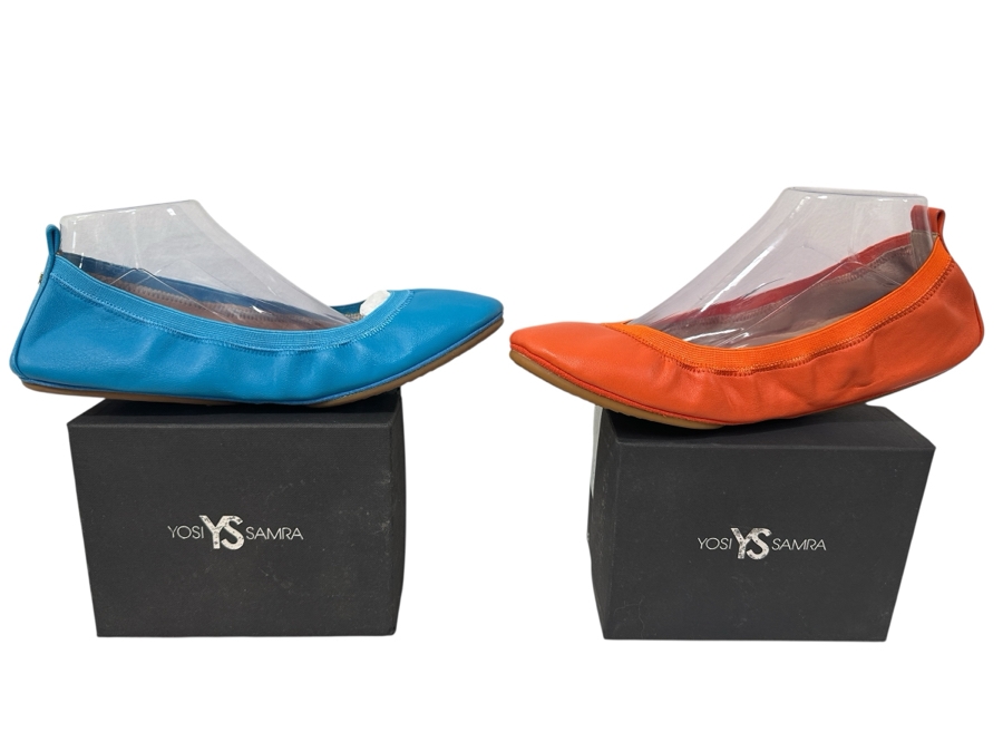 Just Added - Two New Pairs Of Yosi Samra Ultra Comfortable Women’s Foldable Ballet Flat Shoes Size 11