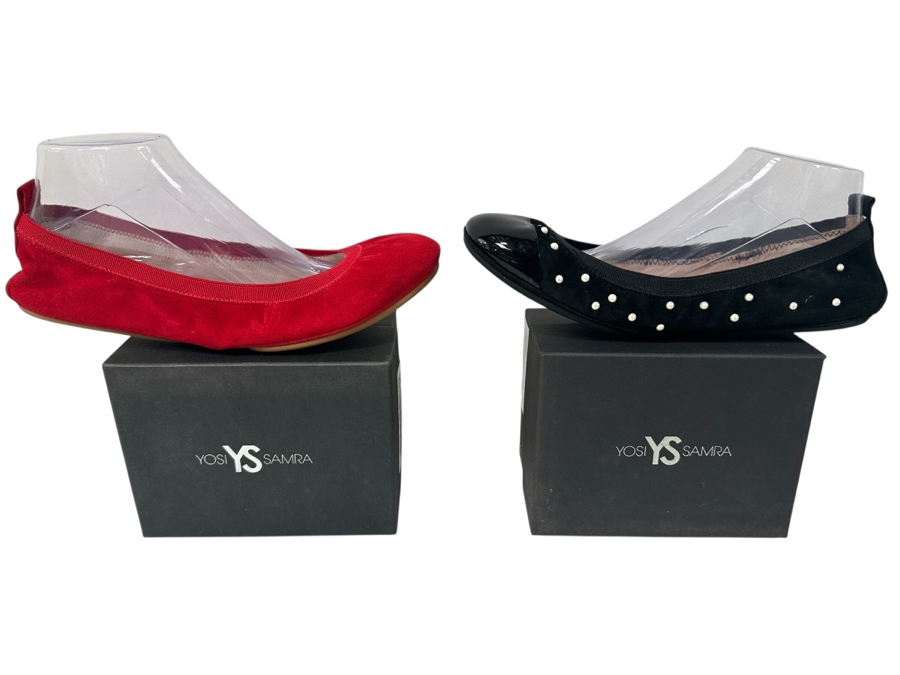 Just Added - Two New Pairs Of Yosi Samra Ultra Comfortable Women’s Foldable Ballet Flat Shoes Size 11