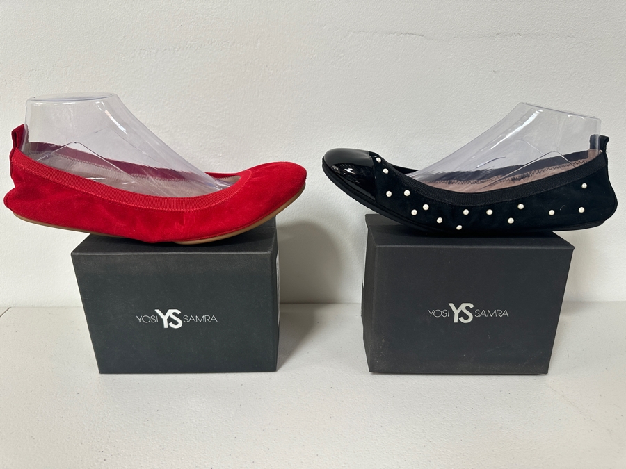 Just Added - Two New Pairs Of Yosi Samra Ultra Comfortable Women’s Foldable Ballet Flat Shoes Size 11 [Photo 2]