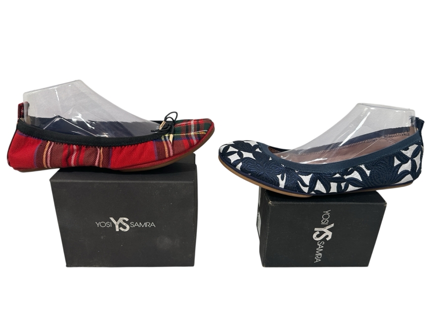 Just Added - Two New Pairs Of Yosi Samra Ultra Comfortable Women’s Foldable Ballet Flat Shoes Size 11 [Photo 1]