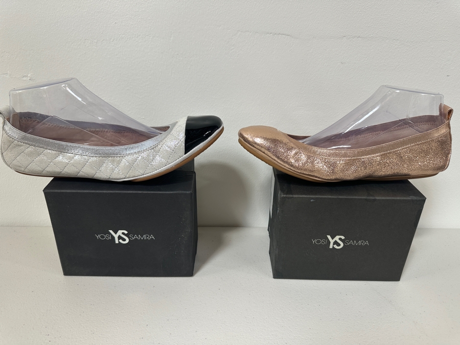 Just Added - Two New Pairs Of Yosi Samra Ultra Comfortable Women’s Foldable Ballet Flat Shoes Size 11 [Photo 2]