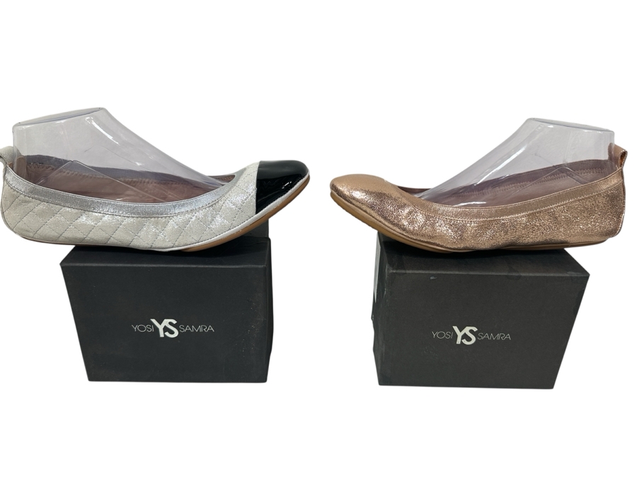 Just Added - Two New Pairs Of Yosi Samra Ultra Comfortable Women’s Foldable Ballet Flat Shoes Size 11 [Photo 1]