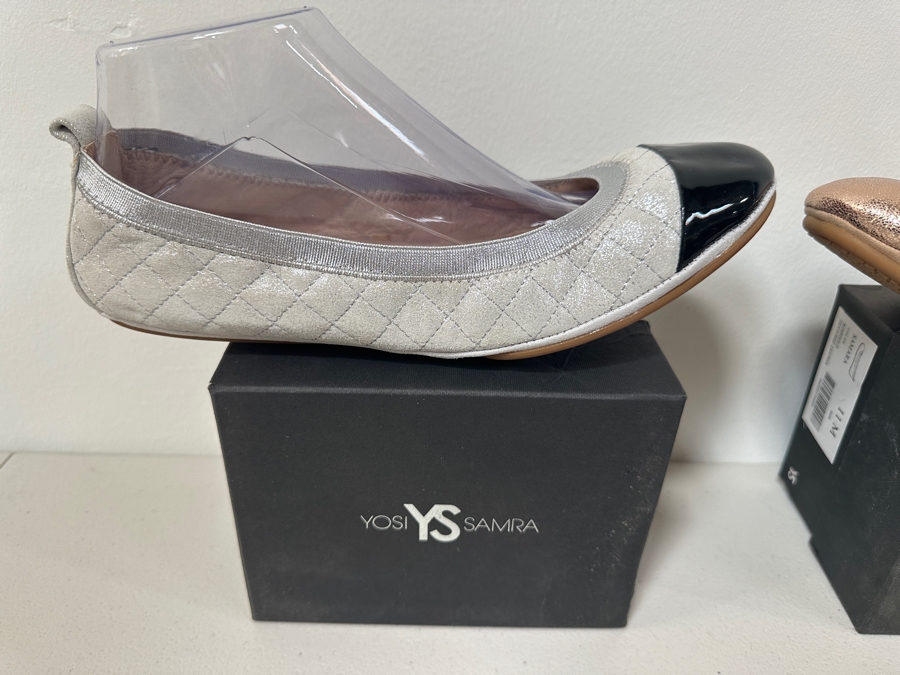 Just Added - Two New Pairs Of Yosi Samra Ultra Comfortable Women’s Foldable Ballet Flat Shoes Size 11 [Photo 3]