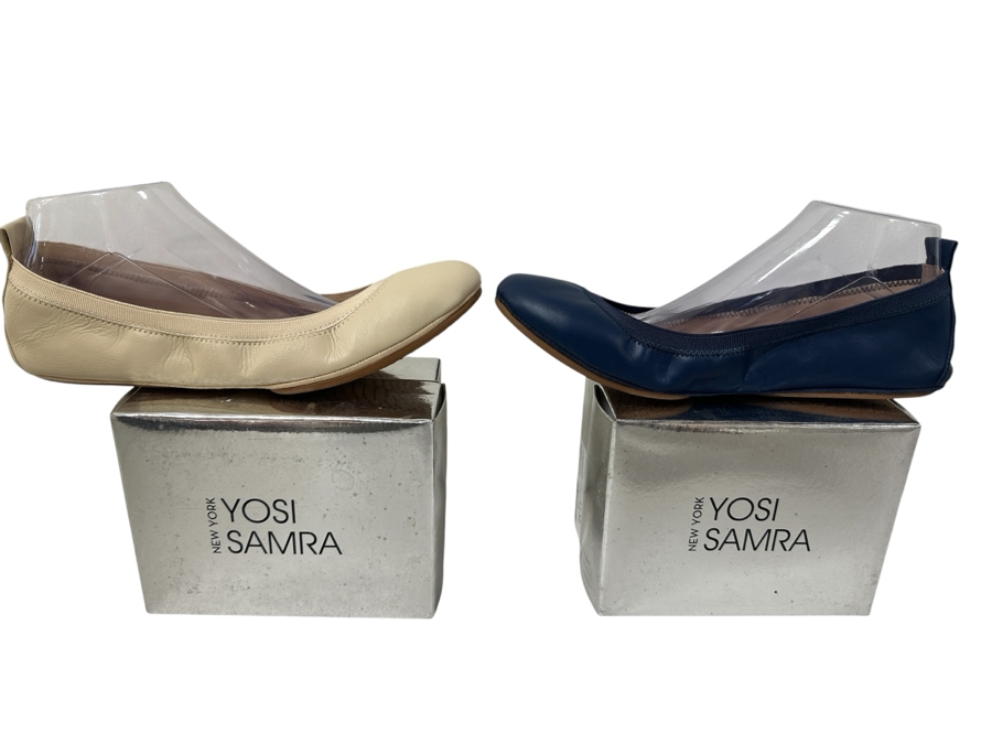 Just Added - Two New Pairs Of Yosi Samra Ultra Comfortable Women’s Foldable Ballet Flat Shoes Size 11