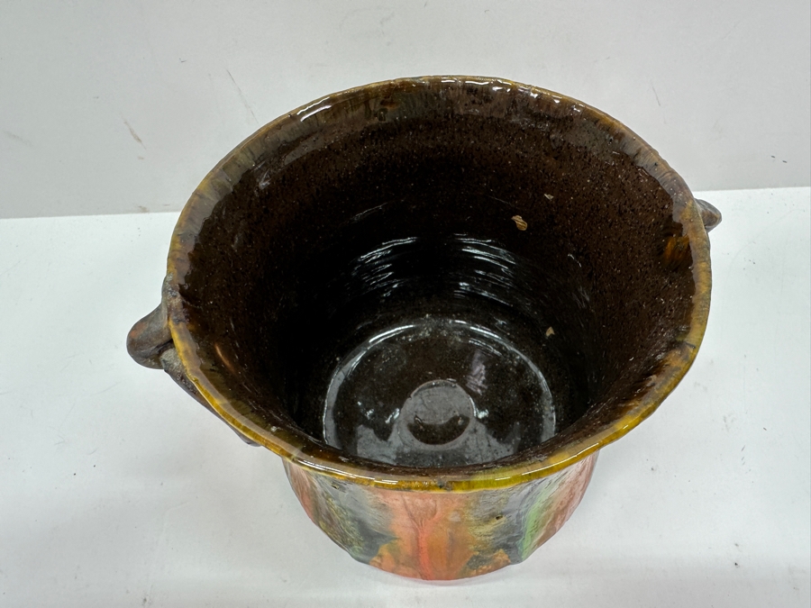 Just Added - Mid-Century Modern Italian Glazed Pottery Jar With Lid 6.75'H [Photo 8]