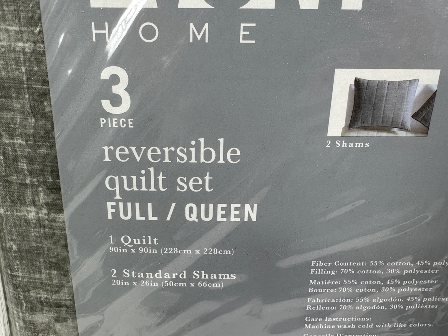 Just Added - New VCNY Home 3-Piece Reversible Quilt Set With 1 Quilt & 2 Standard Shams Full/Queen [Photo 3]