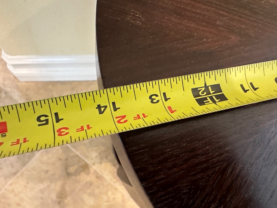 Just Added - Todd Hase Macassar Ebony Round Wooden Side Table 14W X 19.5H [Photo 6]