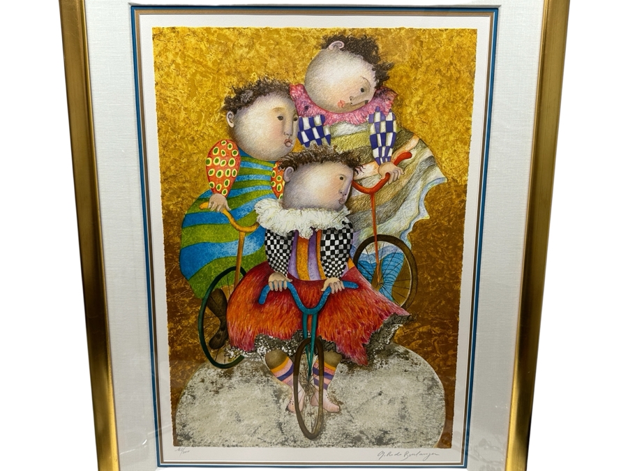 Just Added - Graciela Rodo Boulanger (B. 1935, Bolivia) Hand Signed Limited Edition Color Lithograph Titled 'Autour Du Monde' Numbered 168 Of 200 - 21.5 X 30 Professionally Framed 31 X 41