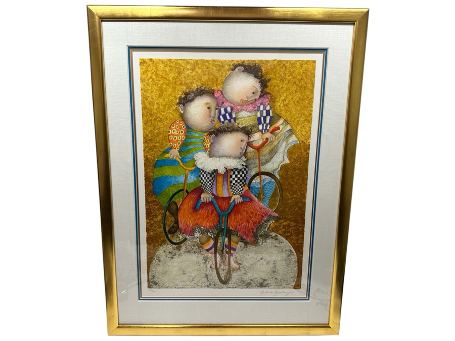 Just Added - Graciela Rodo Boulanger (B. 1935, Bolivia) Hand Signed Limited Edition Color Lithograph Titled 'Autour Du Monde' Numbered 168 Of 200 - 21.5 X 30 Professionally Framed 31 X 41 [Photo 2]