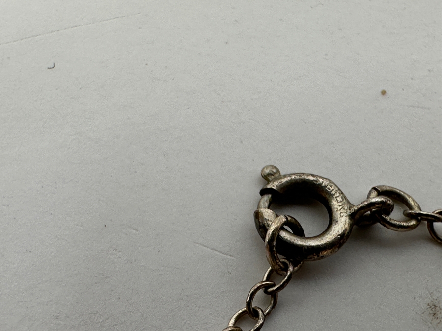 Pair Of Sterling Silver 18' Necklaces With Sterling Silver / Wedgwood England Pendants 8.8g [Photo 5]