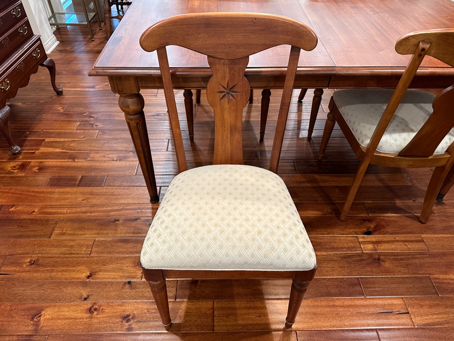 Ethan Allen Country Crossings Dining Room Set With Dining Table 40' X 65.5' X 30'H With Two 20' Extension Leaves And Four Chairs Estimated Retail $4,000-$5,000 [Photo 8]