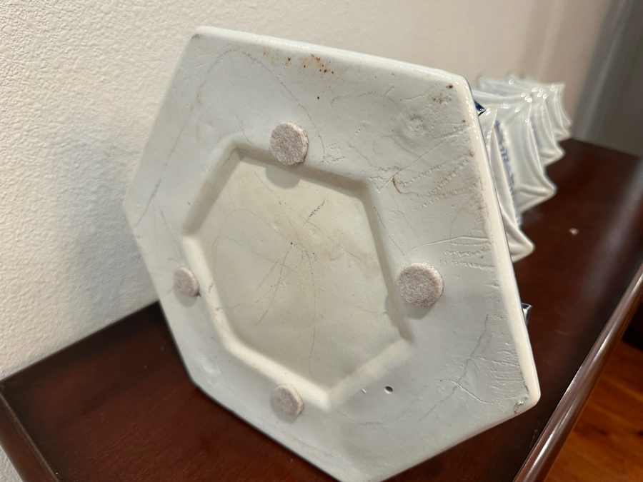 Large Decorative Chinoiserie Blue & White Pagoda Statue 28.5'H [Photo 5]