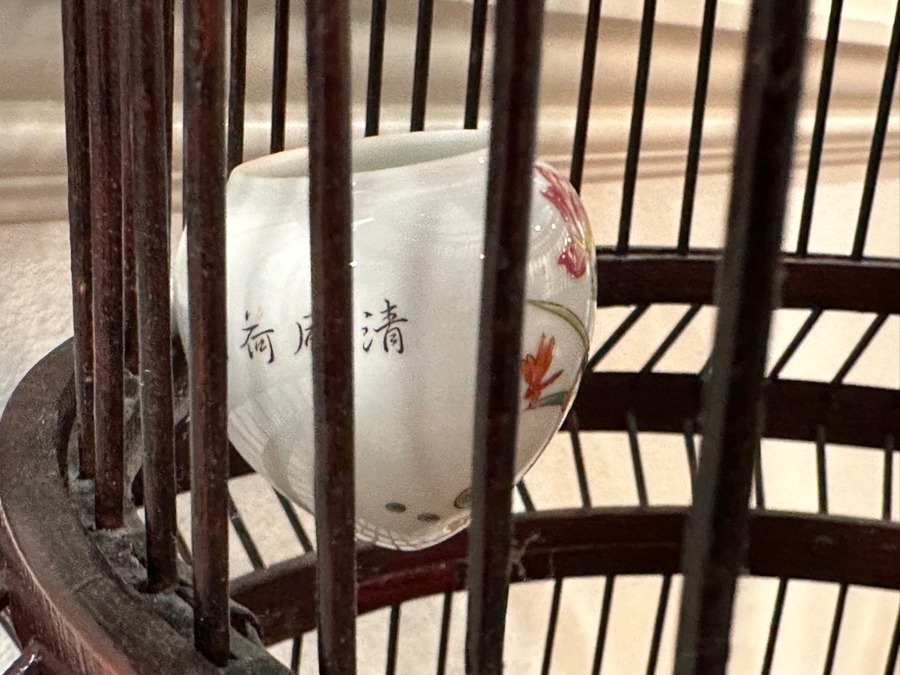 Large Chinese Pagoda Wooden Bird Cage 44'H [Photo 6]