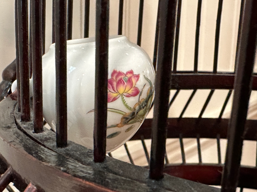 Large Chinese Pagoda Wooden Bird Cage 44'H [Photo 7]