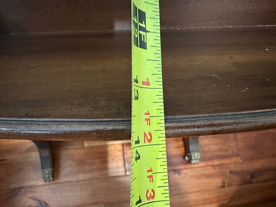 Vintage Wooden Book Trough On Brass Casters 24W X 14D X 29.5H [Photo 7]