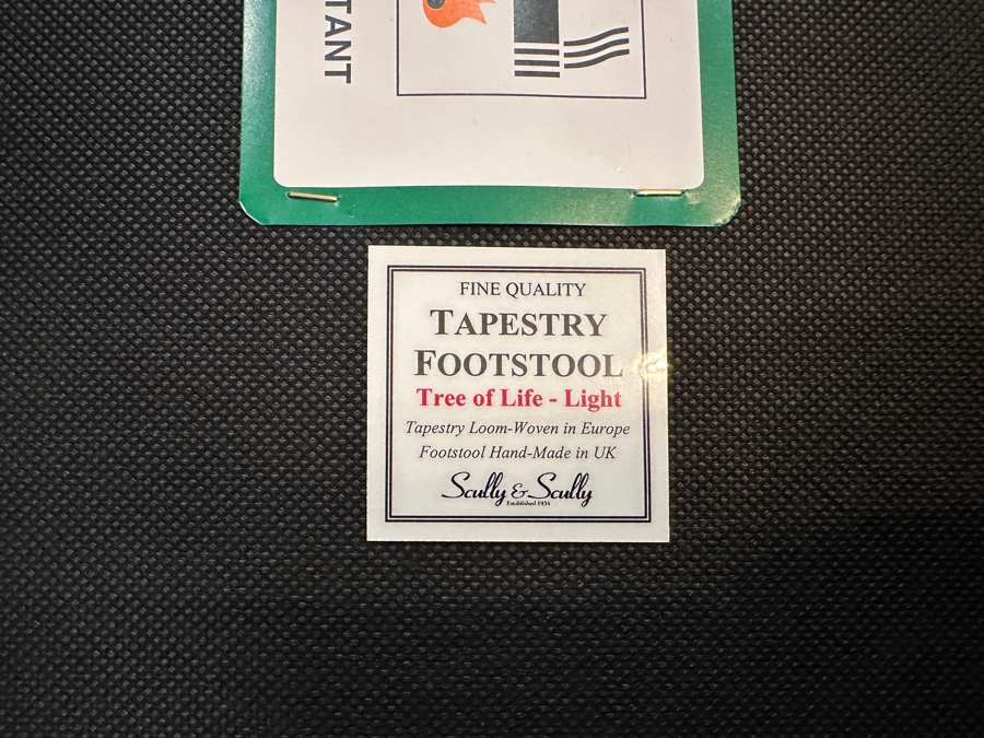 Scully & Scully Tree Of Life Tapestry Footstool 13W X 12D X 6.5H [Photo 5]