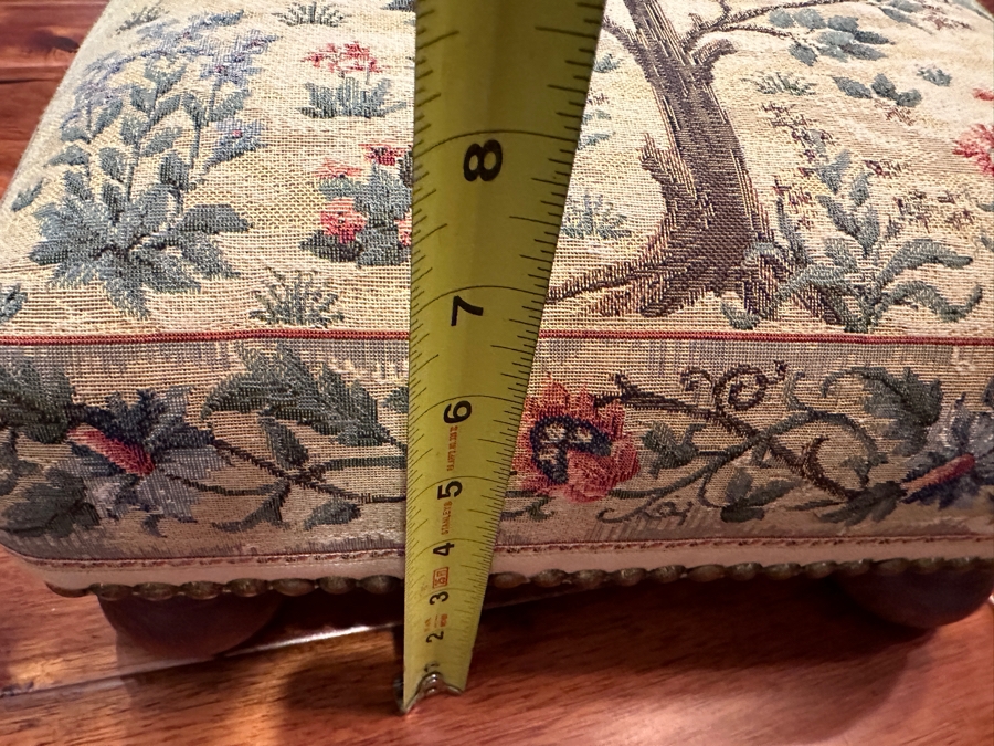 Scully & Scully Tree Of Life Tapestry Footstool 13W X 12D X 6.5H [Photo 8]