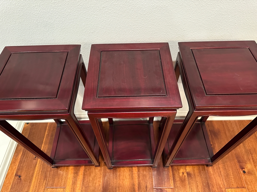 (3) Wooden Stands 12W X 12D X 28.5H [Photo 4]